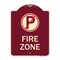 Signmission Fire Zone No Parking Symbol Heavy-Gauge Aluminum Architectural Sign, 24" x 18", BU-1824-23972 A-DES-BU-1824-23972 - alternate 1